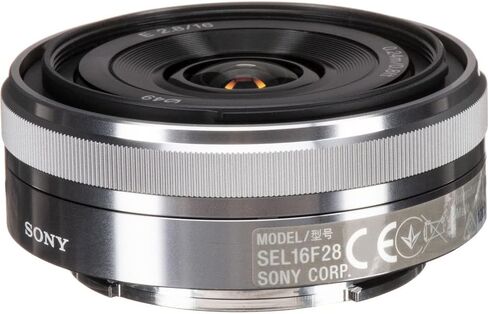 Sony E 16mm f/2.8 Lens Silver SEL16F28, Filter Kit, Cap Keeper, Cleaning Kit, and More in Saudi Arabia