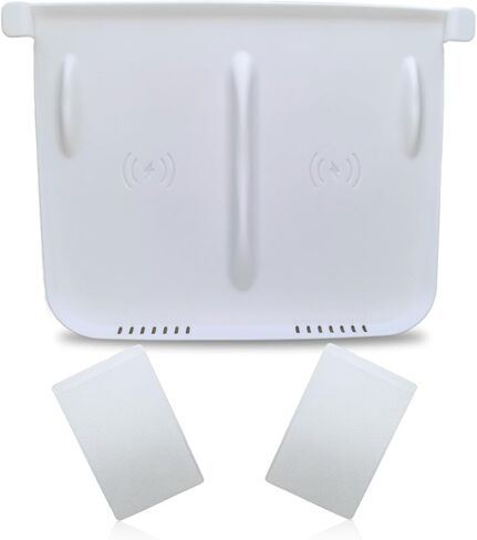 Naviurway Center Console شحن لاسلكي حصيرة سيليكون وسادة مقاومة للماء مضادة للانزلاق من ألياف الكربون الصناعية متوافقة مع Tesla Model 3 21-23 Model Y 21-24 الملحقات الداخلية 2 بطاقة مفتاح الأكمام in Kuwait