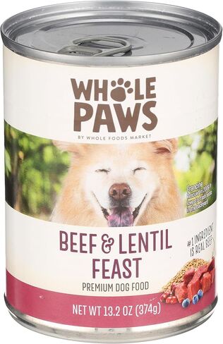 Whole Paws, Whole Paws, Beef and Lentil Recipe Dog Food, 13.2 Ounce in Saudi Arabia