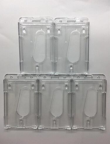 غلاف حماية بلاستيكي شفاف مناسب لحامل بطاقات الائتمان وبطاقة الهوية مع فتحة للإبهام، وحامل بطاقة التحكم في الوصول، وحامل شارة عمودي (5 قطع) in Kuwait