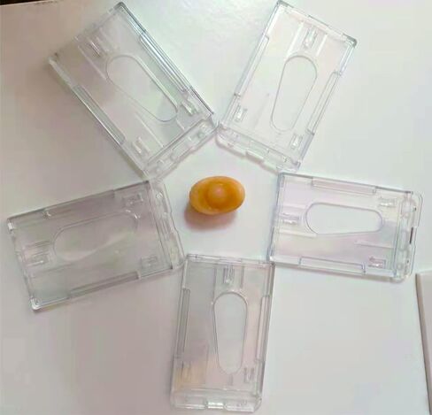 غلاف حماية بلاستيكي شفاف مناسب لحامل بطاقات الائتمان وبطاقة الهوية مع فتحة للإبهام، وحامل بطاقة التحكم في الوصول، وحامل شارة عمودي (5 قطع) in Kuwait