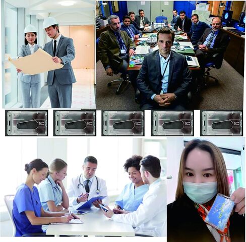 غلاف حماية بلاستيكي شفاف مناسب لحامل بطاقات الائتمان وبطاقة الهوية مع فتحة للإبهام، وحامل بطاقة التحكم في الوصول، وحامل شارة عمودي (5 قطع) in Kuwait