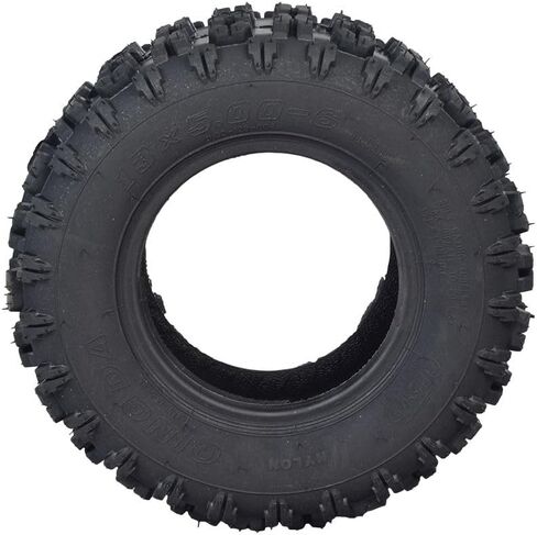 AlveyTech 13x5.00-6 Tire (Set of 4) - Replacement for Mega/Monster Moto, Pit Bike, Taotao Parts ATV, Go-Kart, Quad, Mini Dirt Bikes, Dune Buggy Tubeless Pneumatic Rubber Tires, 4-Wheeler Accessories in Saudi Arabia