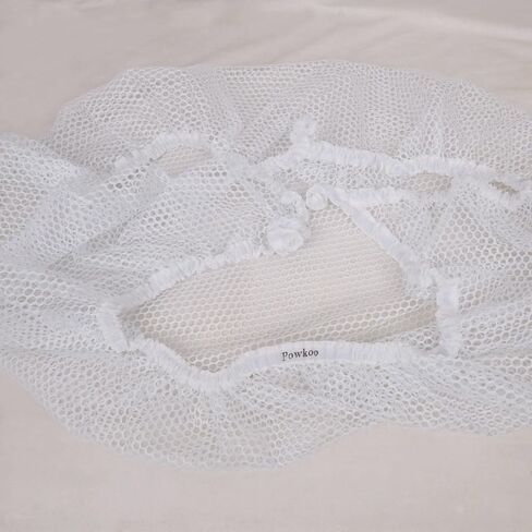 Powkoo Toy Hammock Stuffed Animals Storage Hammock Stuffie Squishmallows Party Hammock Toy Organizers Collection | Size:72" x 48" x 48" (White) in Kuwait