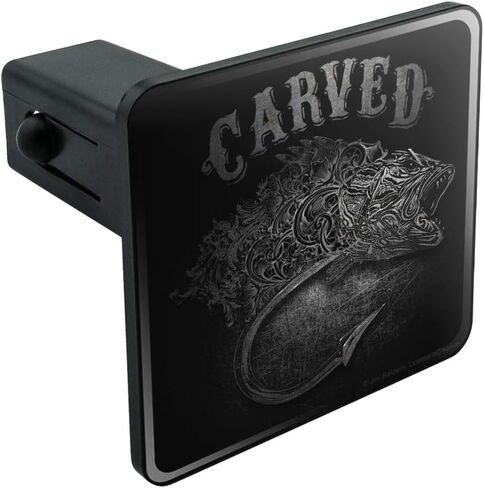 Carved Bass Fish Fishing Hook Tow Trailer Hitch Cover Plug Insert in Saudi Arabia