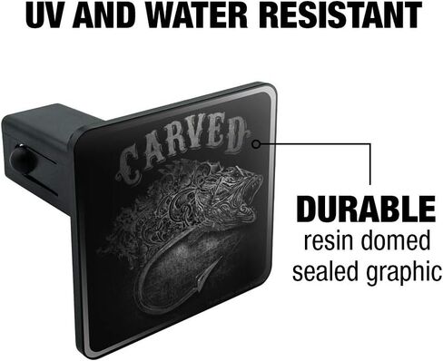 Carved Bass Fish Fishing Hook Tow Trailer Hitch Cover Plug Insert in Saudi Arabia