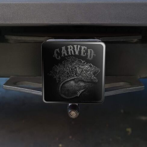 Carved Bass Fish Fishing Hook Tow Trailer Hitch Cover Plug Insert in Saudi Arabia