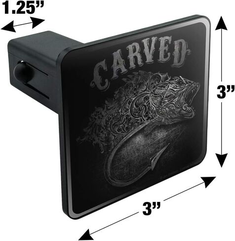 Carved Bass Fish Fishing Hook Tow Trailer Hitch Cover Plug Insert in Saudi Arabia