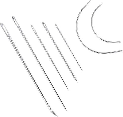 RuiLing 12-Pack Leathercraft Repair Tools Set Needles(7pcs), Waxed Threads (3 Rolls), Awl (1pcs), Thimble(1pcs) DIY Handmade Sewing Leather Crafts Handwork Stitching Accessories in Saudi Arabia