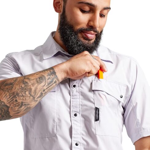 TRUEWERK Men's Cloud Work Shirt - Button Down, Lightweight, Fast-Drying, Breathable, and SPF Shirts in Kuwait