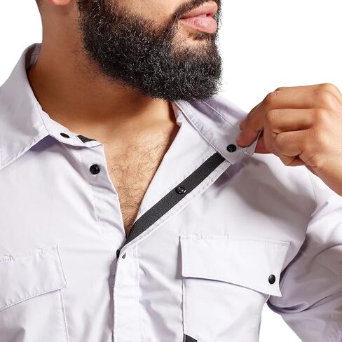 TRUEWERK Men's Cloud Work Shirt - Button Down, Lightweight, Fast-Drying, Breathable, and SPF Shirts in Kuwait