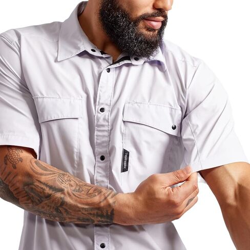 TRUEWERK Men's Cloud Work Shirt - Button Down, Lightweight, Fast-Drying, Breathable, and SPF Shirts in Kuwait