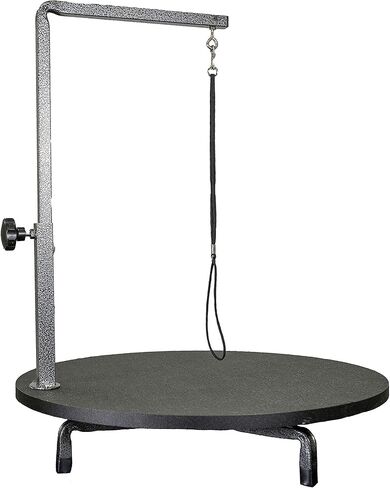 طاولة تزيين مستديرة للكلاب الصغيرة من Ryan's Pet Supplies Paw Brothers، ذراع ارتفاع قابل للتعديل، سطح طاولة دوار بقطر 60.96 سم، محطة تزيين للكلاب المالطية، والبكيني أحد أبناء بكين، والترير، والجراء in Kuwait