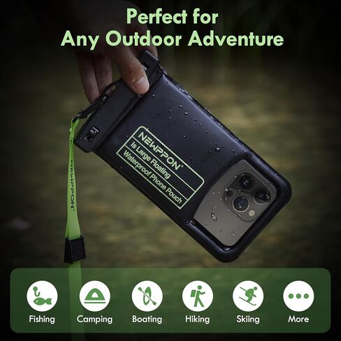 newppon Floating Waterproof Phone Pouch : 4 Pack Large Float Clear Cell Holder Protector with Lanyard - Universal Floatable Water Proof Dry Bag for iPhone Samsung Galaxy for Beach Swimming Pool in Saudi Arabia