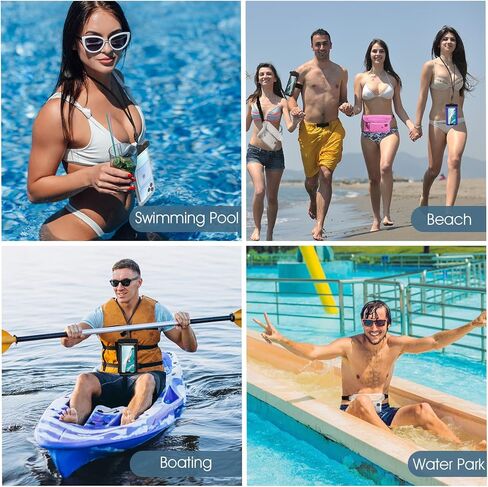 Trakxy Waterproof Phone Pouch Compatible with iPhone 13 12 11 Pro Max Xs Max Samsung Galaxy S22 Ultra etc Smartphones [4.7-6.9 Inch], IPX8 Waterproof Bag fit for Swimming, Boating and Beach-Black in Saudi Arabia