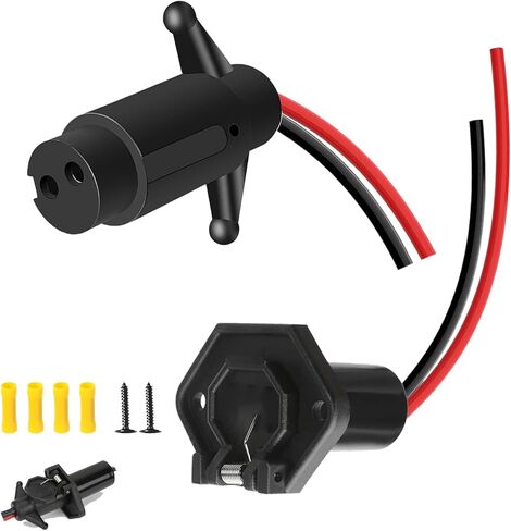 طقم توصيل سريع ومقبس محرك التصيد الفاخر 12 فولت - عالي التحمل، موصل ذكر/أنثى ثنائي الشق، مقبس محرك التصيد للقوارب البحرية in Kuwait