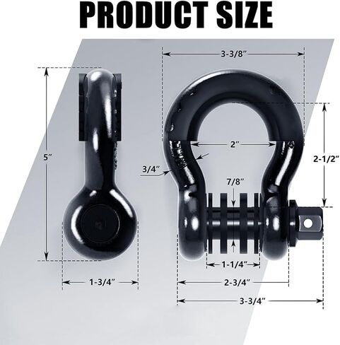 تكبل حلقة D 3/4 "أغلال 41,887Ibs كسر القوة مع 7/8" دبوس لولبي الثقيلة على الطرق الوعرة الانتعاش تكبل لسحب حزام ونش 1 قطعة in Kuwait