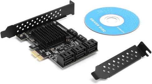 PCI-E to SATA3.0 Board, PCI-E to SATA3.0 Controller Expansion Board 8-Port SATA3.0 Interface Expansion Card in Saudi Arabia