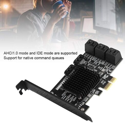 PCI-E to SATA3.0 Board, PCI-E to SATA3.0 Controller Expansion Board 8-Port SATA3.0 Interface Expansion Card in Saudi Arabia