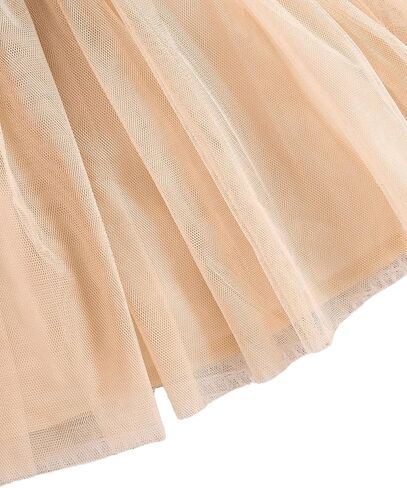 SHENHE Girl's 2 Piece Outfits Frill Trim Ribbed Knit Crewneck Tank Top and Tulle Skirt Set in Saudi Arabia