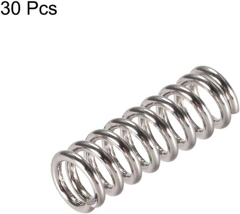 uxcell 20pcs Extruder Compression Support Spring 3D Printer Heated Bed Springs 7.5 x 20mm Silver in Saudi Arabia