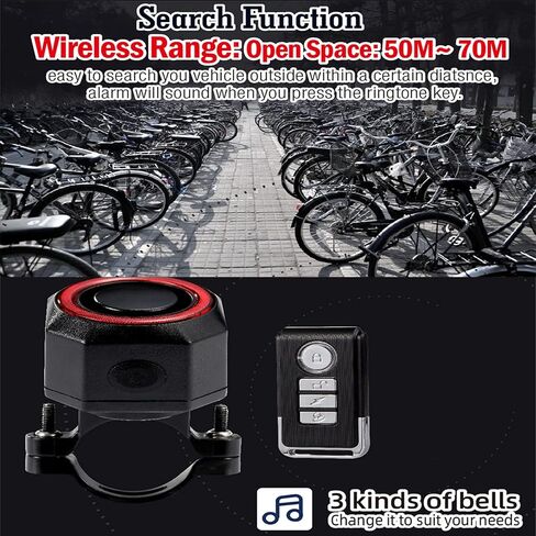 Smart Bike Tail Light with Turn Signals Waterproof Rear Horn & Anti-theft Alarm, Auto ON/Off Rechargeable Brake Wireless Remote Control in Saudi Arabia