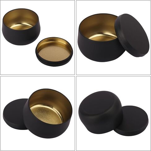 24 عبوة من علب الشموع السوداء سعة 236 مل من جينهاكون، علب صنع الشموع السائبة، برطمانات الشموع، حاويات الشموع لصنع الشموع in Kuwait