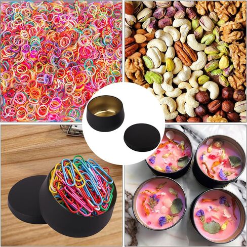 24 عبوة من علب الشموع السوداء سعة 236 مل من جينهاكون، علب صنع الشموع السائبة، برطمانات الشموع، حاويات الشموع لصنع الشموع in Kuwait