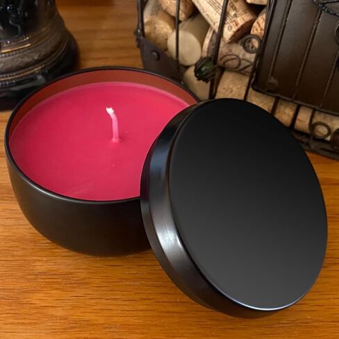 24 عبوة من علب الشموع السوداء سعة 236 مل من جينهاكون، علب صنع الشموع السائبة، برطمانات الشموع، حاويات الشموع لصنع الشموع in Kuwait