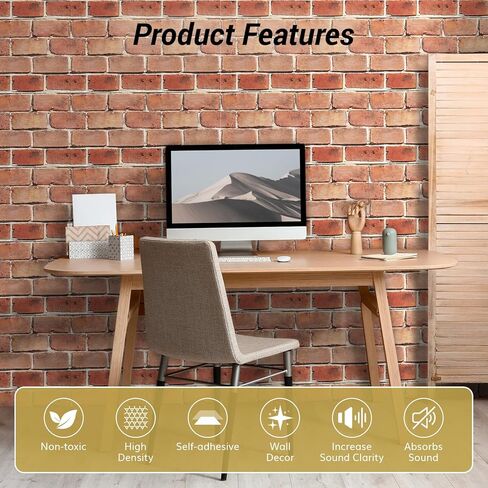 12 حزمة من الألواح الصوتية ذاتية اللصق، TONOR مقاس 12 بوصة × 12 بوصة × 0.4 بوصة لوحات كبيرة مقاومة للصوت للجدران، لوحة جدارية معالجة عازلة للصوت وبطانة ممتصة للصوت لاستوديو المكتب المنزلي in Kuwait