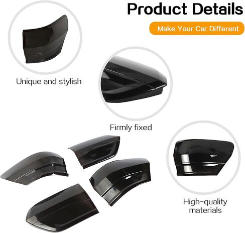 Hoolcar Tail Light Lamp Cover Guard Taillight Trim Bezel Frame Decor Exterior Accessories Compatible with Jeep Grand Cherokee 2014-2020, Smoked Black in Saudi Arabia