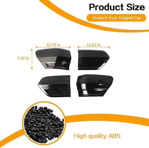 Hoolcar Tail Light Lamp Cover Guard Taillight Trim Bezel Frame Decor Exterior Accessories Compatible with Jeep Grand Cherokee 2014-2020, Smoked Black in Saudi Arabia