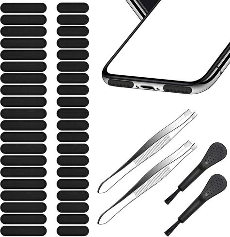 Vanproo Mobile Phone Dustproof Net Stickers 40 Pcs Speaker Mesh Anti Dust Proof Adhesive Stickers with Tweezers and Mobile Phone Cleaning Brush,Universal Phone Protection Trumpet Kit in Saudi Arabia