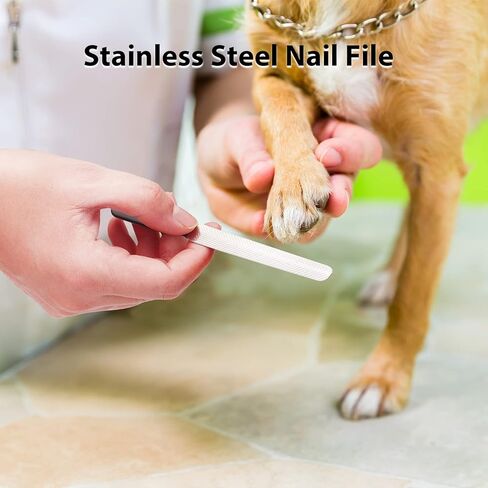 Hansprou 5 in 1 Stainless Steel Dog Scissors Grooming kit, Pet Grooming Scissor with Grooming Comb, Nail Clippers, and Nail File for Dogs, Cats, and Other Animals in Kuwait