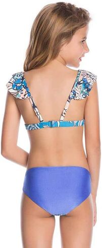 Maaji Girls' Fixed Triangle with Ruffle Straps Bikini Swimsuit Set in Saudi Arabia