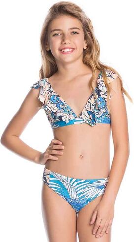 Maaji Girls' Fixed Triangle with Ruffle Straps Bikini Swimsuit Set in Saudi Arabia