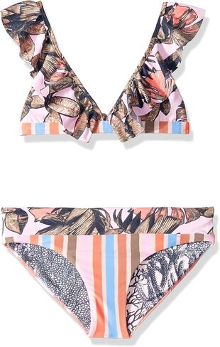 Maaji Girls' Fixed Triangle with Ruffle Straps Bikini Swimsuit Set in Saudi Arabia