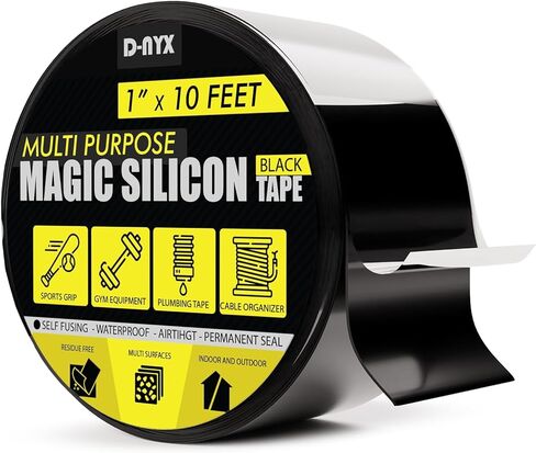 Magic Self-Fusing Silicone Rubber Tape - Waterproof Sealing for Plumbing Hose/Pipe Leaks, Soft Grip for Pull-Up Bars Dumbbells Gym Equipment Tool Wrap Electrical Cable Bandage Cord Management Straps in Saudi Arabia
