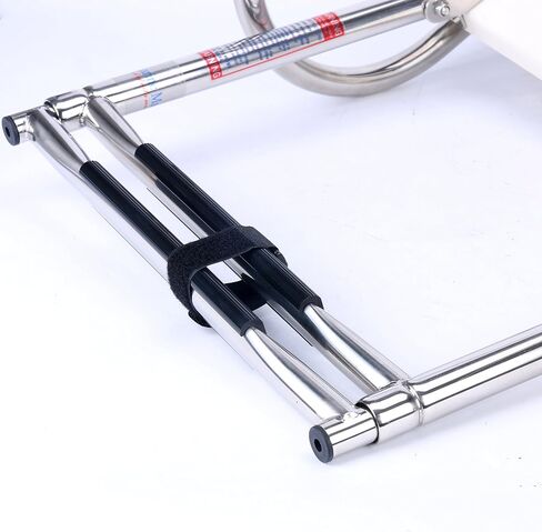 Amarine Made 2 Step in-Board Outboard Transom Platform Telescoping Boat Ladder Stainless Steel with Fiberglass Swim Platform for Swimming Pool Pontoon Dock Collapsible Step Ladder with 1 Handrail in Saudi Arabia
