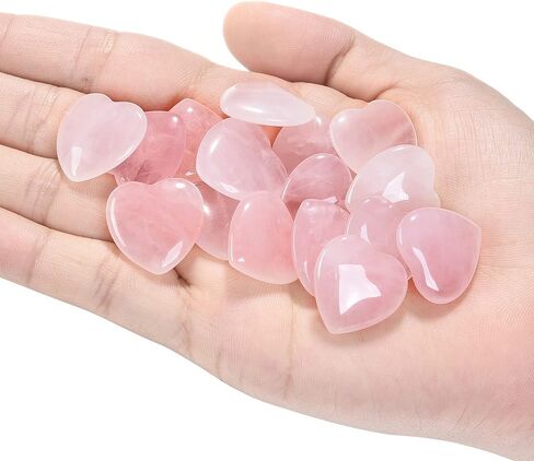 Jovivi 10Pcs 0.8 Inch Heart Crystals Healing Stones Natural Amethyst Heart Love Polished Gemstone Carved Palm Worry Stone Reiki Energy Balancing Meditation Gift in Kuwait