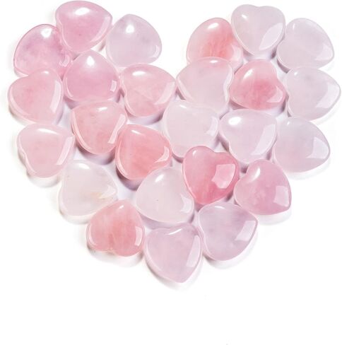 Jovivi 10Pcs 0.8 Inch Heart Crystals Healing Stones Natural Amethyst Heart Love Polished Gemstone Carved Palm Worry Stone Reiki Energy Balancing Meditation Gift in Kuwait