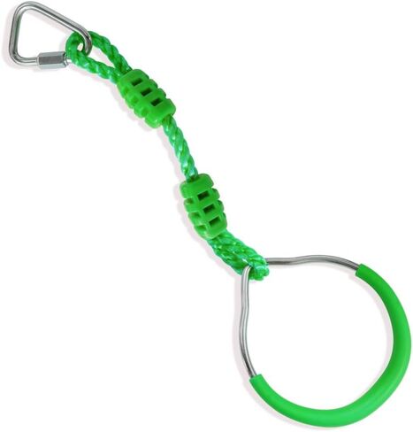 حلقة الجمباز لتسلق النينجا البرتقالية للأطفال، ملحقات حبل الارتخاء، حلقات عوائق على شكل قرد معلقة للعب في الفناء الخلفي في الهواء الطلق in Kuwait