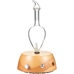 موزع روائح العلاج العطري الأنيق للزيوت العطرية، بخاخات زجاجية بدون ماء مع مفتاح إيقاف تلقائي، خالٍ من مادة BPA - خشب فاتح in Kuwait