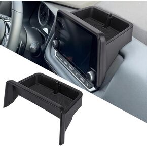 Center Console Dashboard Organizer Tray for Nissan Rogue S/SV 2021-2026, SL 2021-2023, Rock Creek 2023-2026 Behind Screen Storage Box, Only fit 8-inch Screen, ABS Plastic Black in Kuwait