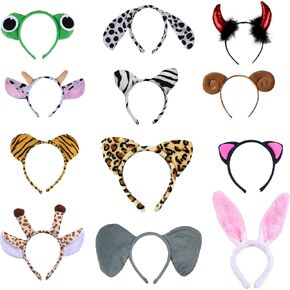 12 قطعة من عصابات رأس آذان حيوانات الغابة، عصابة رأس لزي الهالوين على شكل آذان الحيوانات in Kuwait