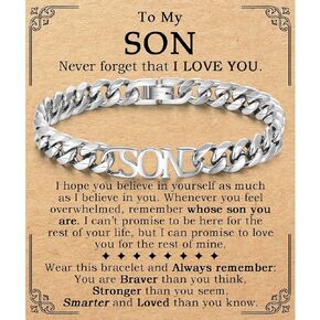 سوار رجالي للأولاد في سن المراهقة للأب والأب والعم والزوج والأب والابن والزوج وابن الأخ والأخ، 9 مم من الفولاذ المقاوم للصدأ الكوبي سلسلة ربط سوار مجوهرات عيد الحب الأب عيد الميلاد هدايا التخرج in Kuwait