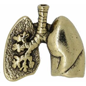 Jim Clift Design Lungs Gold Lapel Pin in Saudi Arabia