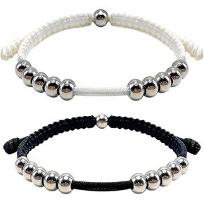 2PCS Golf Stroke Counter, Golf Score Counter Bracelets for Women, Black and White Resizable Golf Bracelets for Women, Adjustable Golf Stroke Count Tracker for Golfers in Kuwait