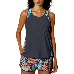 مايوه تانكيني نسائي قطعتين مع شورت للأولاد وبلوزات علوية للتحكم في البطن لباس سباحة بجيوب جانبية 2026 in Kuwait