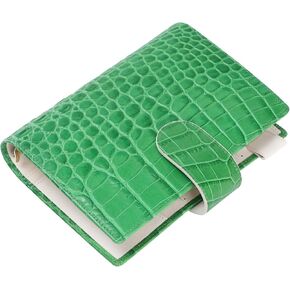 Leather Personal Organizer Planner – 6 Rings Notebook Binder with Flyleaf, Gold Ring 30mm,Oil Pull Up Leather (Rosy) in Kuwait